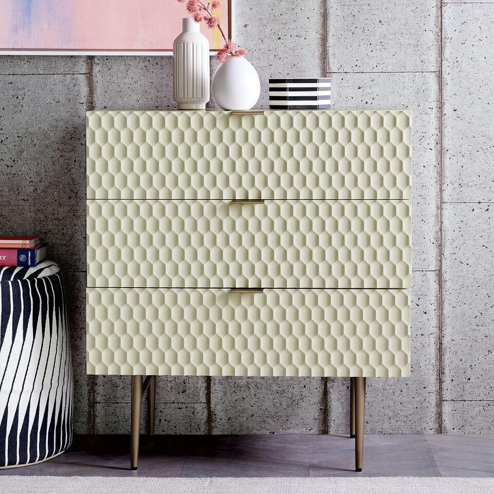 Audrey 3Drawer Dresser Parchment west elm Australia